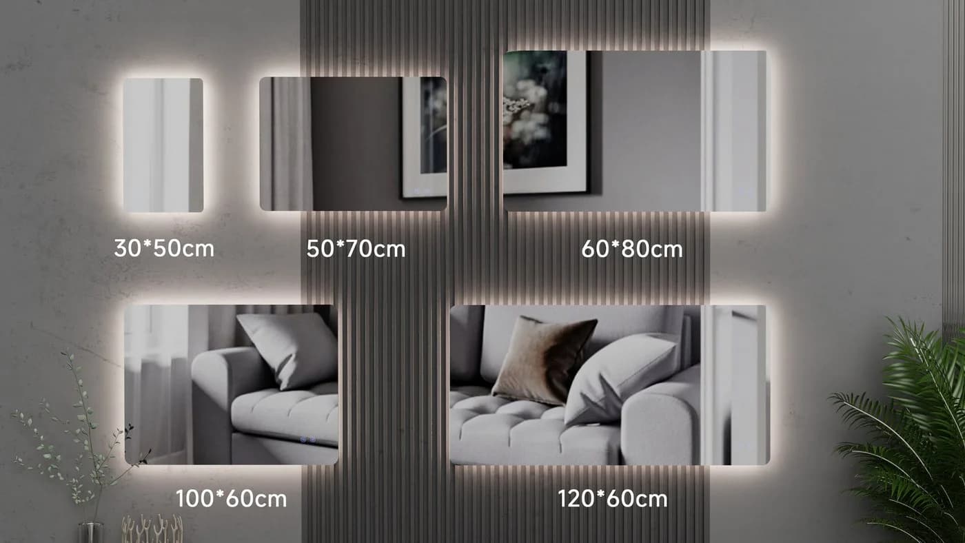 WELLTIME LED-Lichtspiegel Toledo eckig mit Anti-Fog - Bild 5