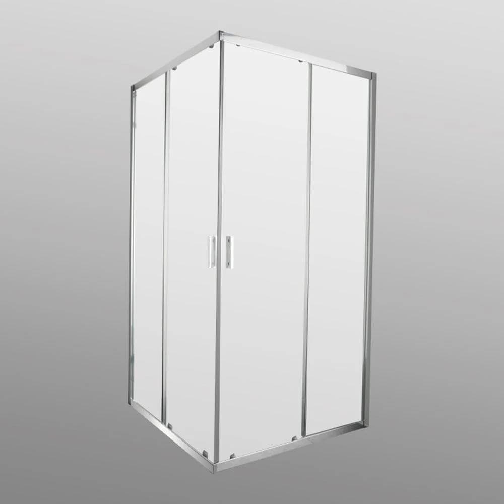 WELLTIME Eckdusche New Summer 80x80 cm Einscheibensicherheitsglas Milchglas