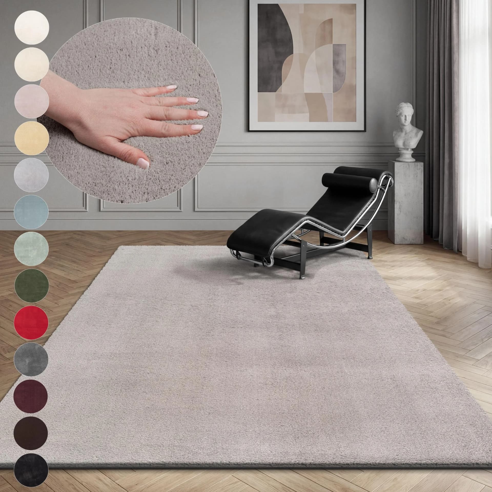 OTTO HOME Arabell Kunstfellteppich Beige Wasbar Anti-Rutsch