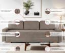 HOME AFFAIRE SHERIDIAN Schlafsofa 3-Sitzer Grau mit Bettkasten Bild 3
