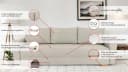 Home affaire Schlafsofa MAGHERA 3-Sitzer Beige mit Bettkasten Bild 3
