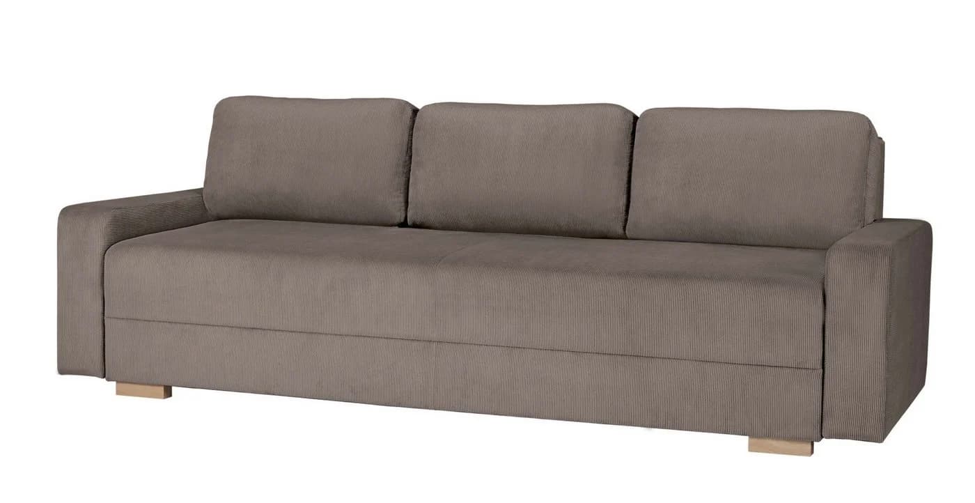 HOME AFFAIRE Sheridian Schlafsofa 3-Sitzer Taupe mit Bettkasten - Bild 4