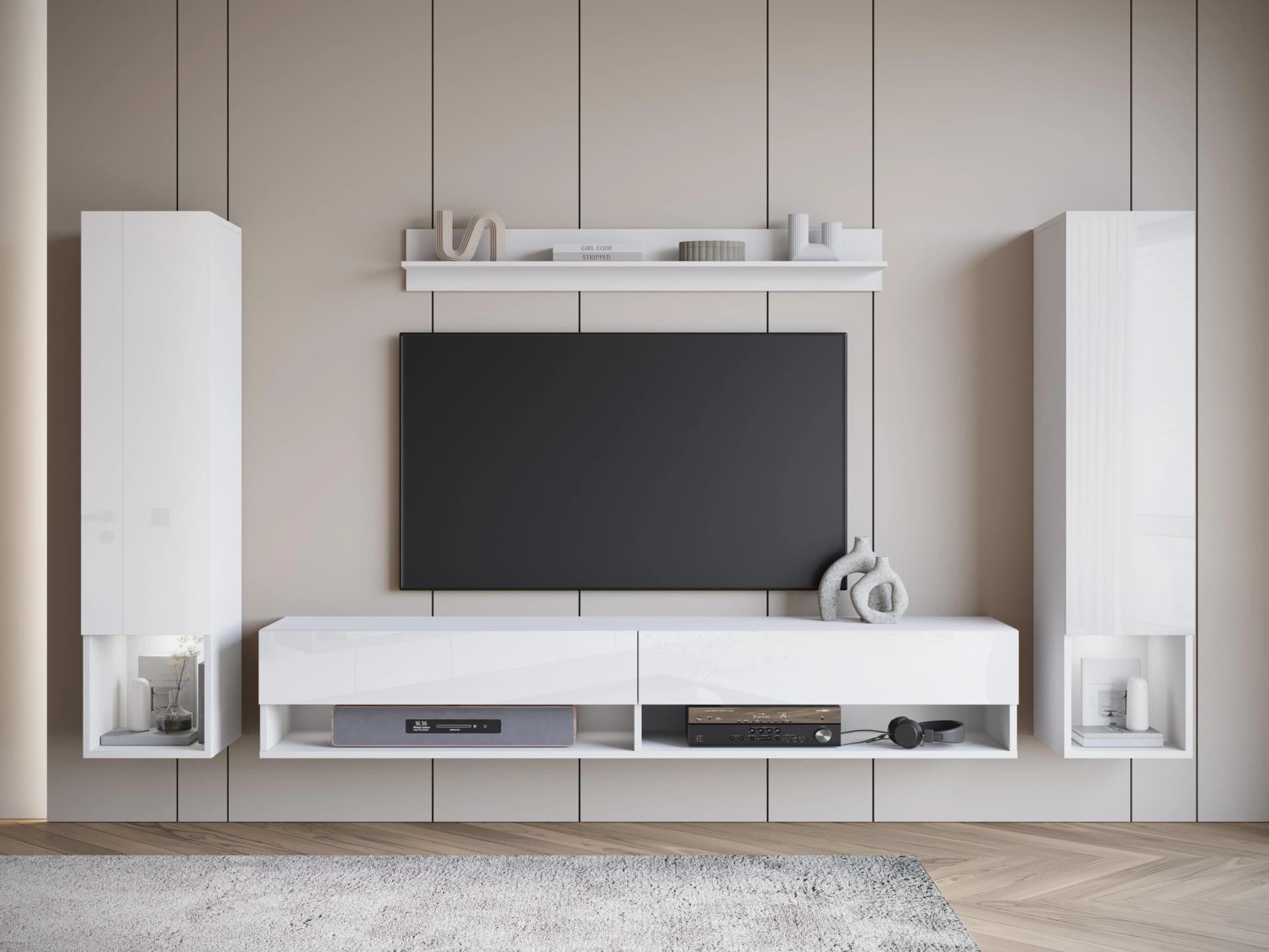 Home Affaire Wohnwand AMADEO II Weiß Modern Set