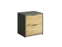 HOME AFFAIRE Nachtkonsole Loreto Set Grau/Natur 2x mit Schubladen Bild 4
