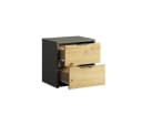 HOME AFFAIRE Nachtkonsole Loreto Set Grau/Natur 2x mit Schubladen Bild 5
