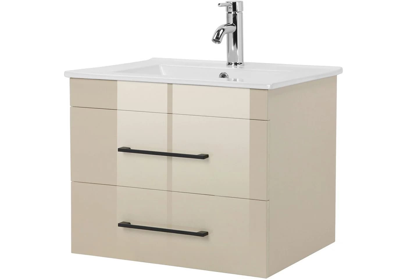 welltime Waschtisch Florenz Badschrank inkl. Waschbecken Kaschmir - Bild 2