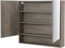 WELLTIME Spiegelschrank Florenz Grau 2 Türen MDF Glas Bild 4