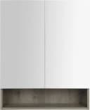 WELLTIME Spiegelschrank Florenz Grau 2 Türen MDF Bild 3
