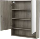 WELLTIME Spiegelschrank Florenz Grau 2 Türen MDF Bild 4