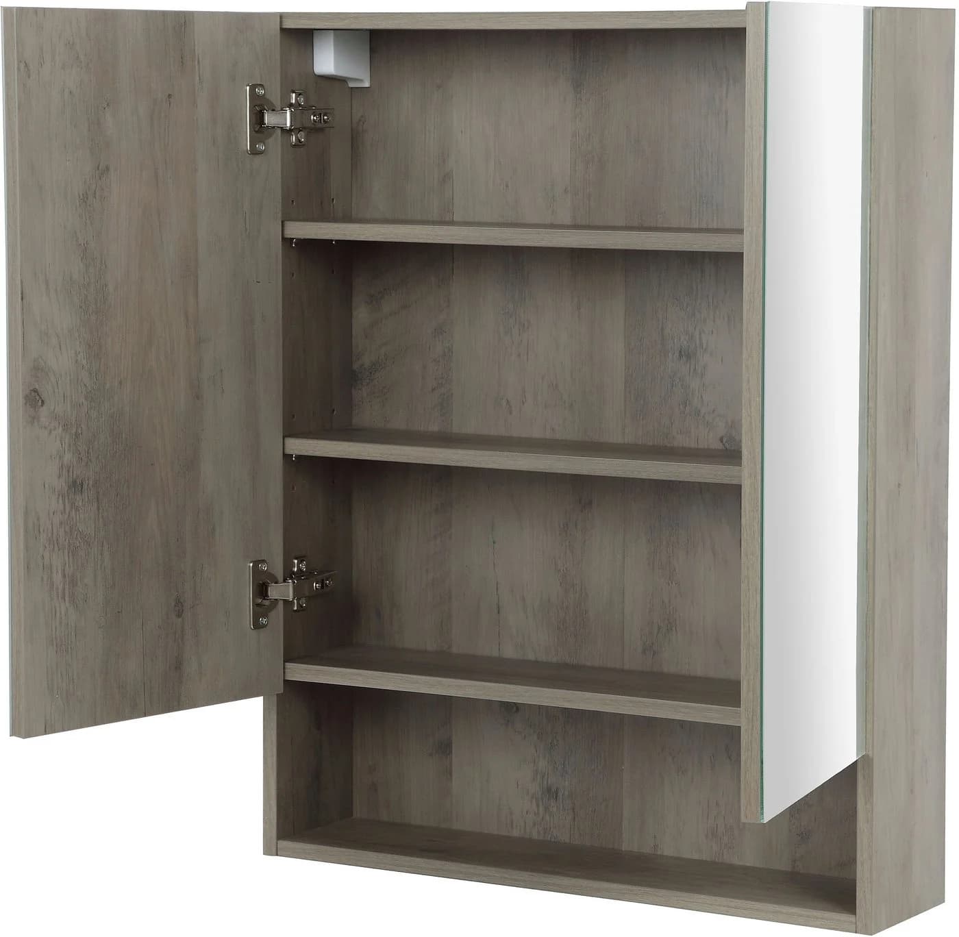 WELLTIME Spiegelschrank Florenz Grau 2 Türen MDF - Bild 4