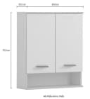 Hängeschrank WELLTIME Palermo Weiß 2 Türen Bild 4