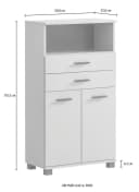 Midischrank WELLTIME Palermo Pistazie 2 Schubladen 2 Türen Bild 4