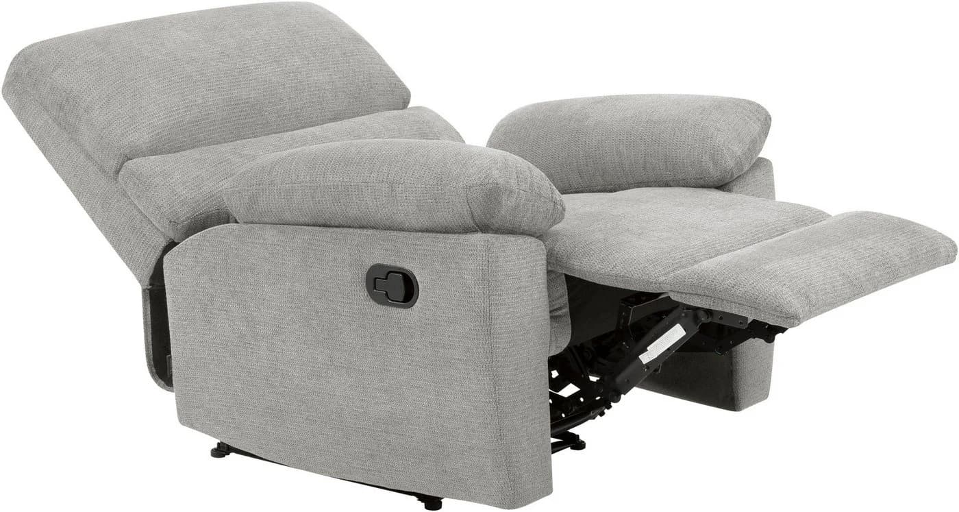 HOME AFFAIRE Relaxsessel LANNOY Hellgrau mit Relaxfunktion und USB