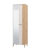 HOME AFFAIRE Garderoben-Set Belfort Weiß Beige mit Sitzbank und Spiegel Bild 1
