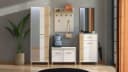HOME AFFAIRE Garderoben-Set Belfort Weiß Beige mit Sitzbank und Spiegel Bild 2