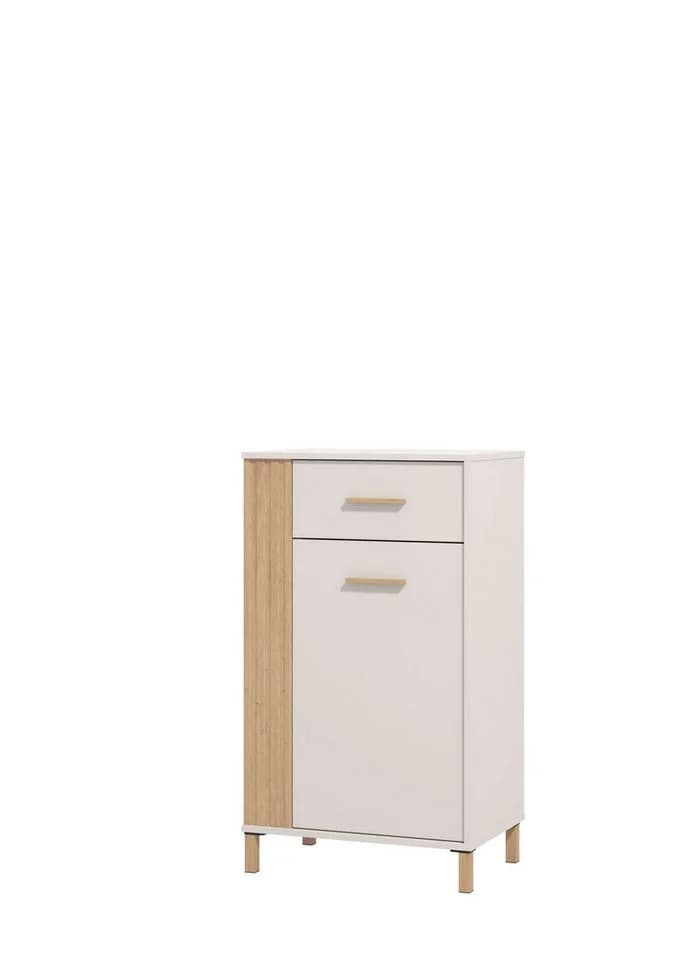 HOME AFFAIRE Garderoben-Set Belfort Weiß Beige mit Sitzbank und Spiegel - Bild 5