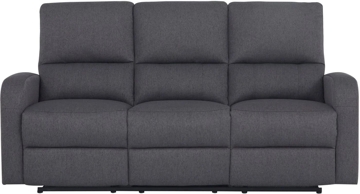 HOME AFFAIRE TOURNAY 3-Sitzer Sofa Dunkelgrau mit Relaxfunktion