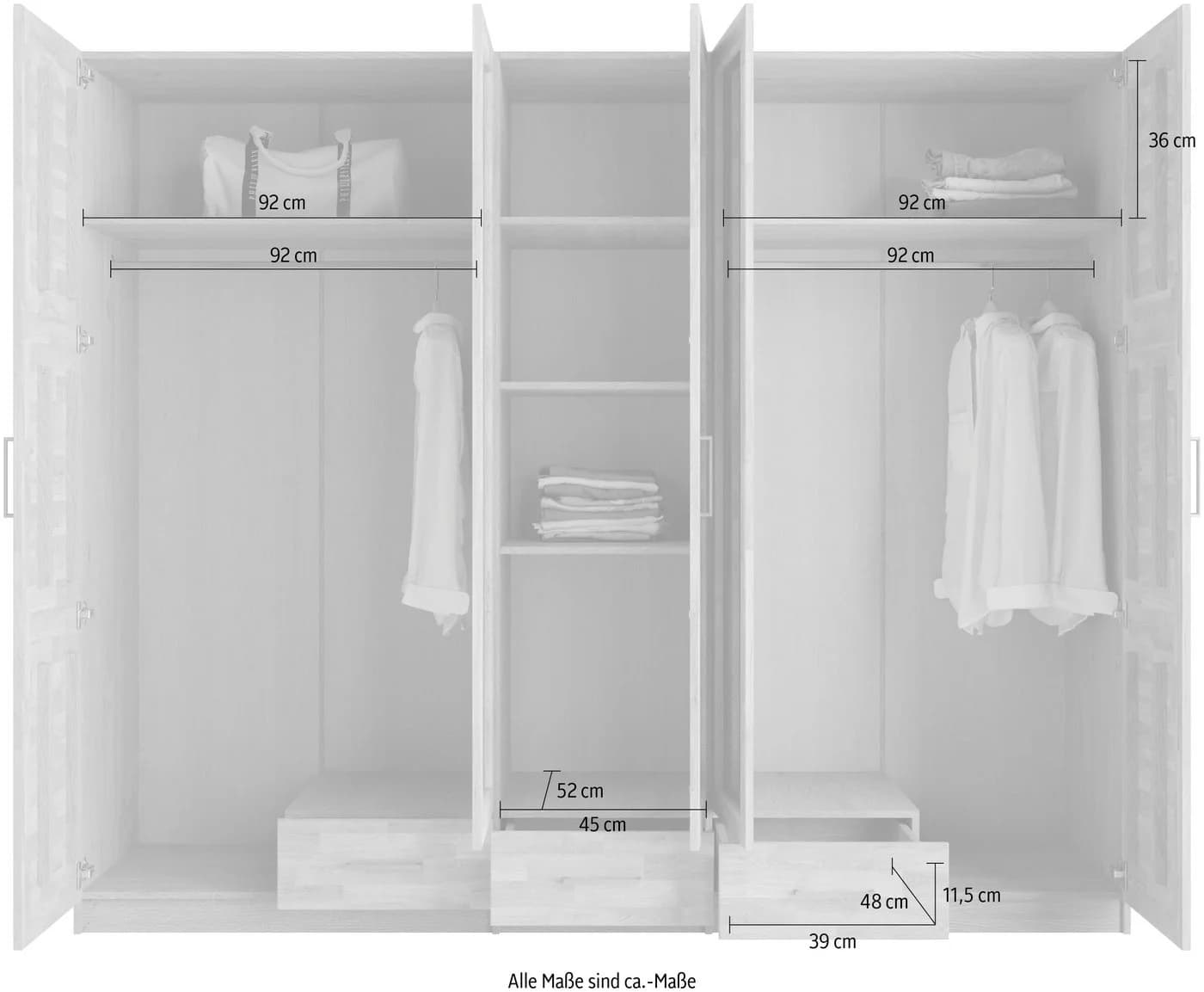 OTTO HOME Kleiderschrank Sabrina Landhausstil Buche mit Spiegel - Bild 4