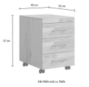 OTTO home Rollcontainer Logo 40cm Breite Teilmassiv mit Rollen Bild 1