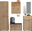 INOSIGN Garderoben-Set Landes 5-tlg. Braun Artisan Eiche mit Spiegel Bild 1