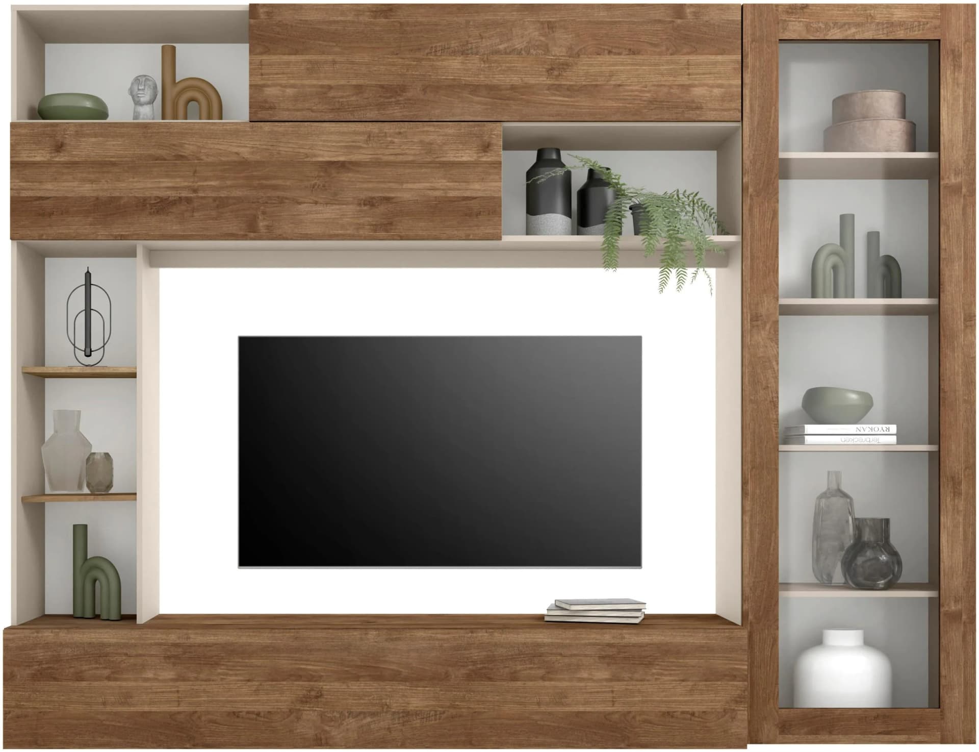 Home Affaire Wohnwand PRATO Modern Kompakt Beige/Braun