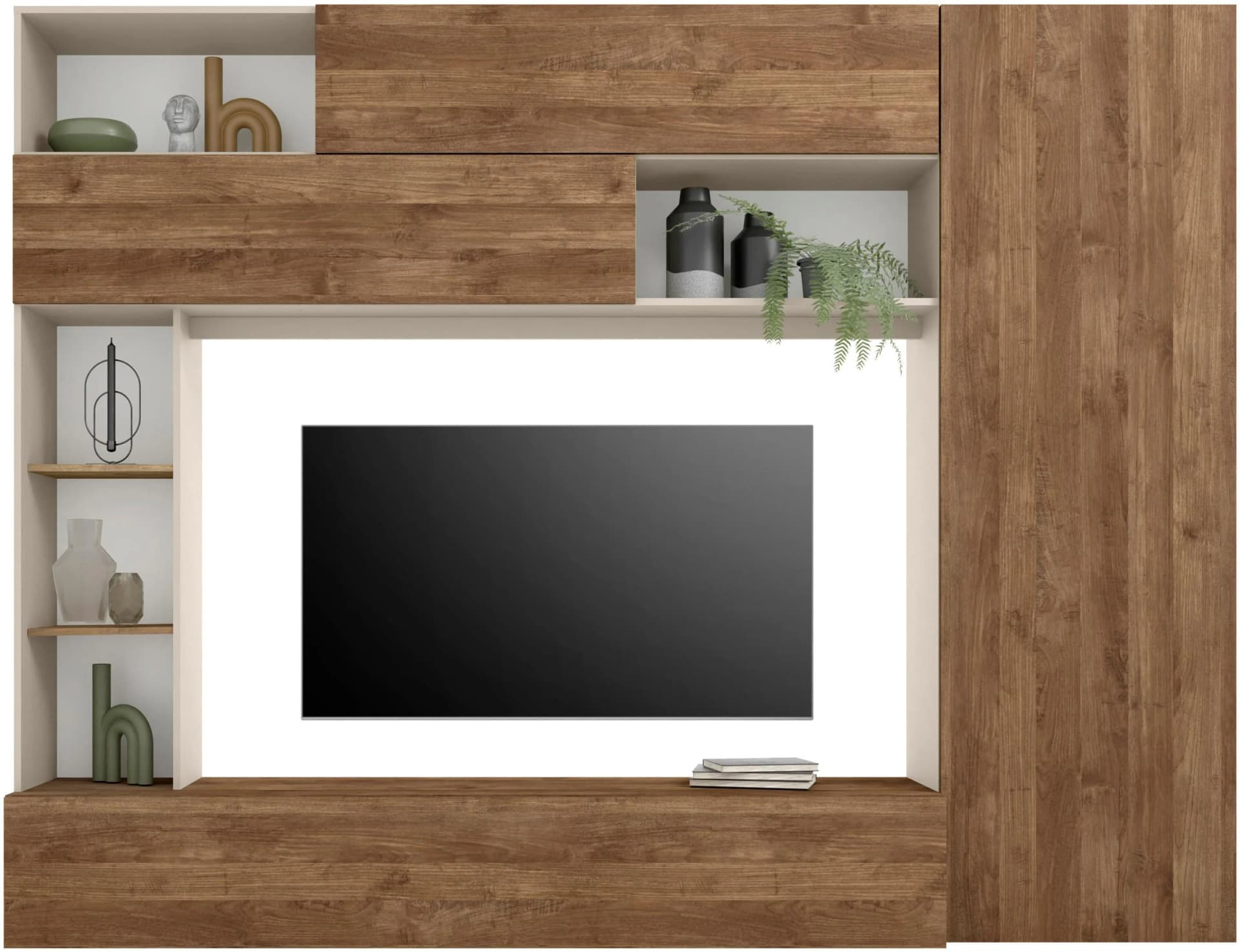 Home Affaire Wohnwand PRATO Kompakt-Set Modern Grifflos