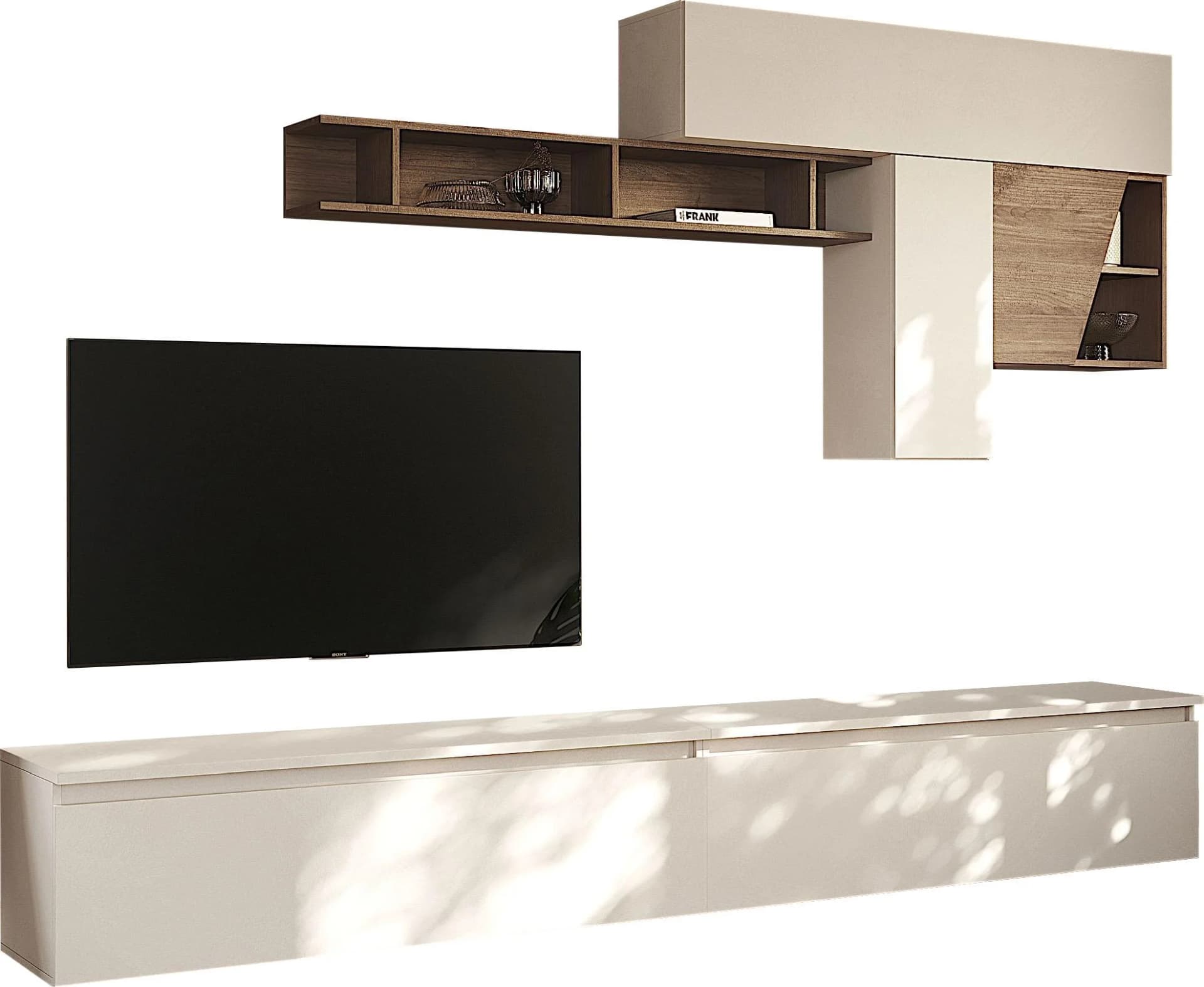 Home Affaire Infinity Wohnwand 6-tlg. Beige/Braun Holzstruktur