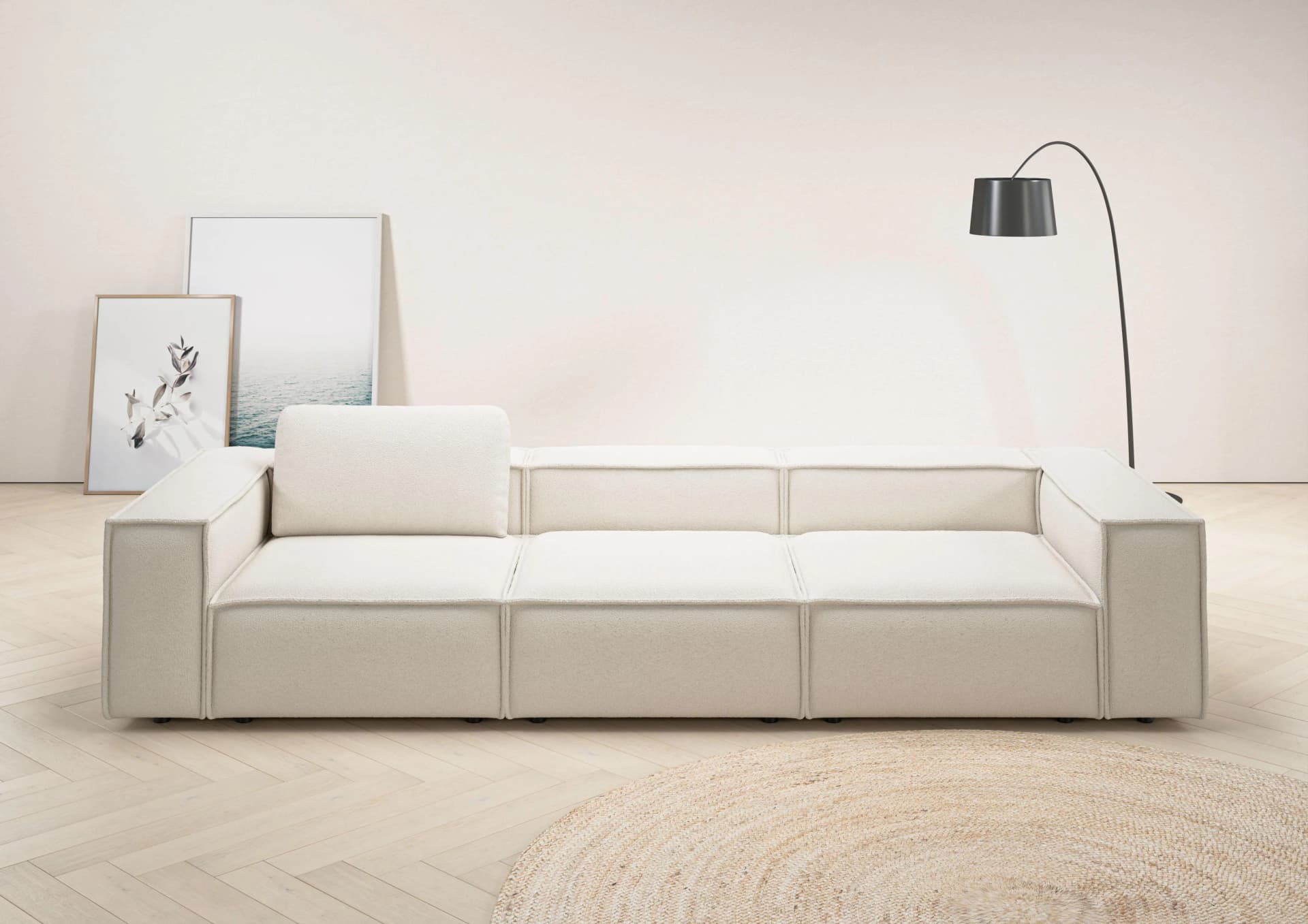 HOME AFFAIRE Watertown Big-Sofa XXL Weiß Modern