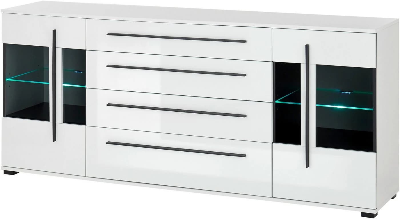 Home affaire Sideboard Cantara Weiß Hochglanz Modern - Bild 4