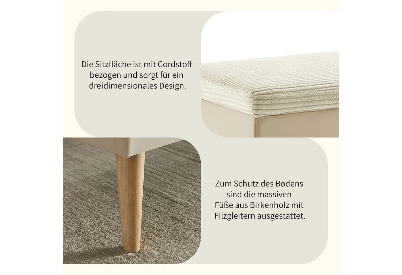 Home Affaire Bettbank Armandine Beige mit Stauraum - Bild 5