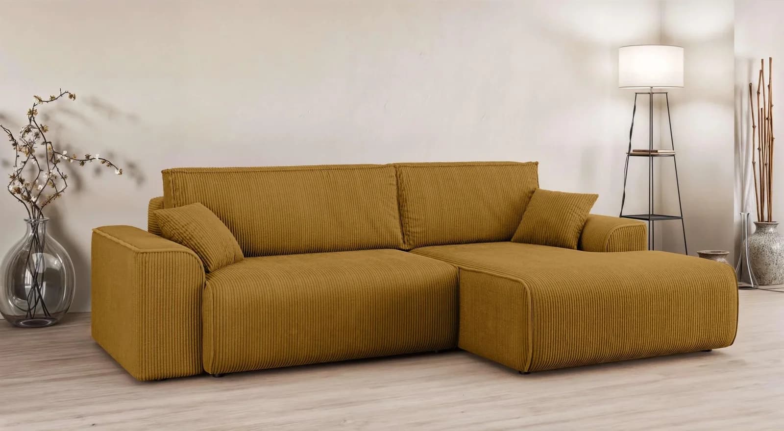 Home Affaire Ecksofa Santenay mit Bettfunktion und Bettkasten Gelb