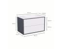 Welltime Waschtisch Line mit Waschbecken, FSC-zertifiziertes Holz, Push-to-open, Eiche Weiß Bild 5