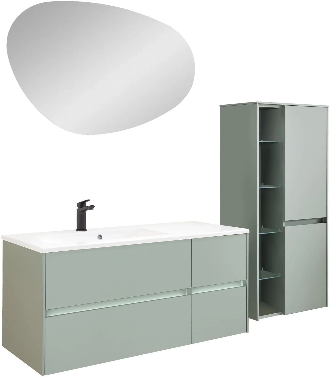 Baur Versand Badmöbel-Set SAPHIR Serie 6010 Solid-Surface-Waschtisch