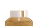 Home Affaire Bett Fabella mit Stauraum und LED-Beleuchtung Weiß/Natur Bild 3