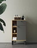 INOSIGN Midischrank Oslo Badschrank mit Knopfgriff Skandinavisches Design Bild 1
