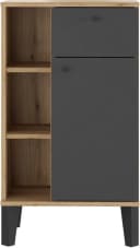 INOSIGN Midischrank Oslo Badschrank mit Knopfgriff Skandinavisches Design Bild 3