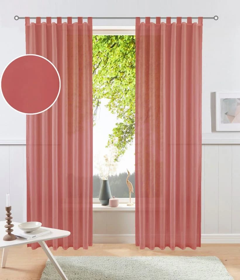 OTTO HOME Gardine XANA Orange Terra 145x145cm Voile Polyester - Bild 2