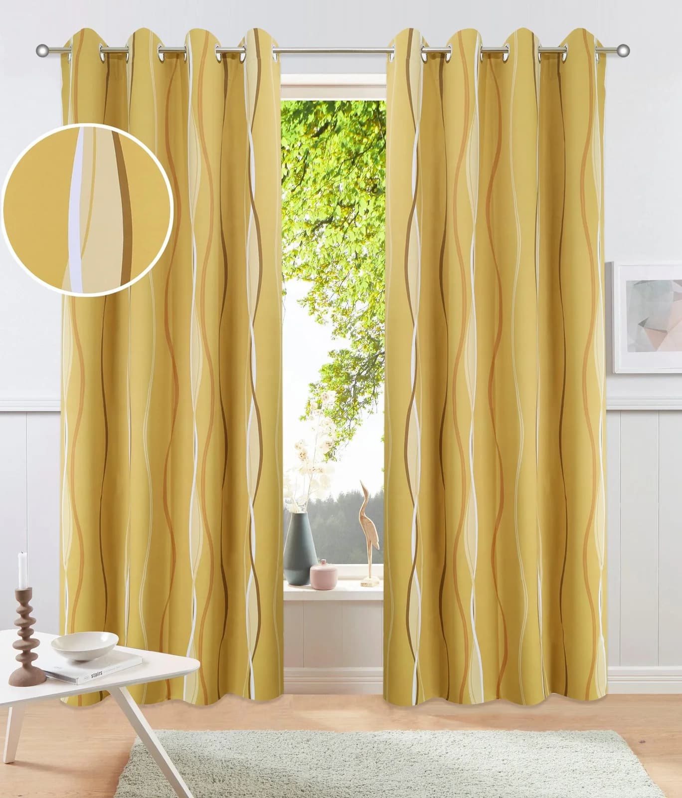 Vorhang MY HOME Dimona Blackout Safran Polyester