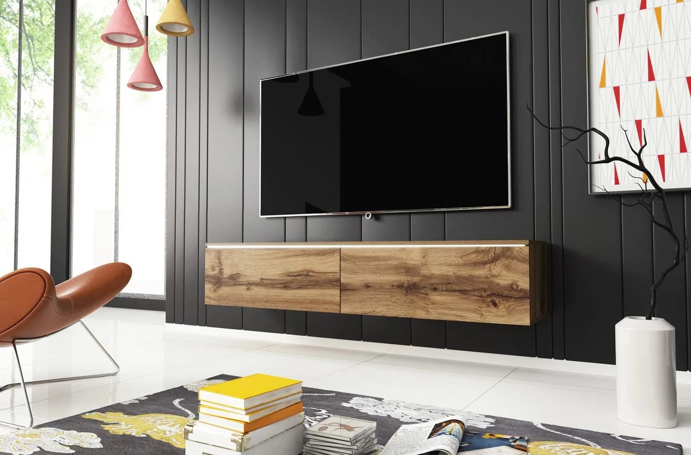 HOME AFFAIRE Lowboard D mit LED-Beleuchtung Braun - Bild 4