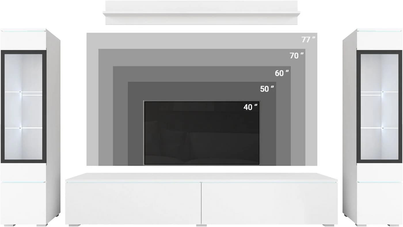 Home Affaire Wohnwand VERA II Schwarz mit LED-Beleuchtung - Bild 5