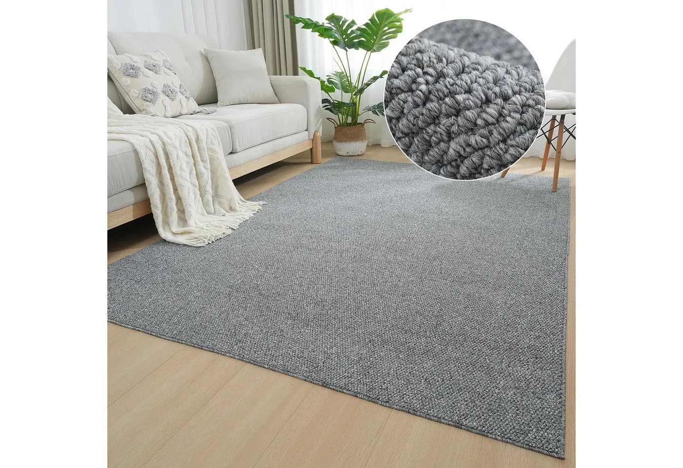 OTTO HOME Teppich Lilia Grau Uni Sisal-Optik Waschbar - Bild 2