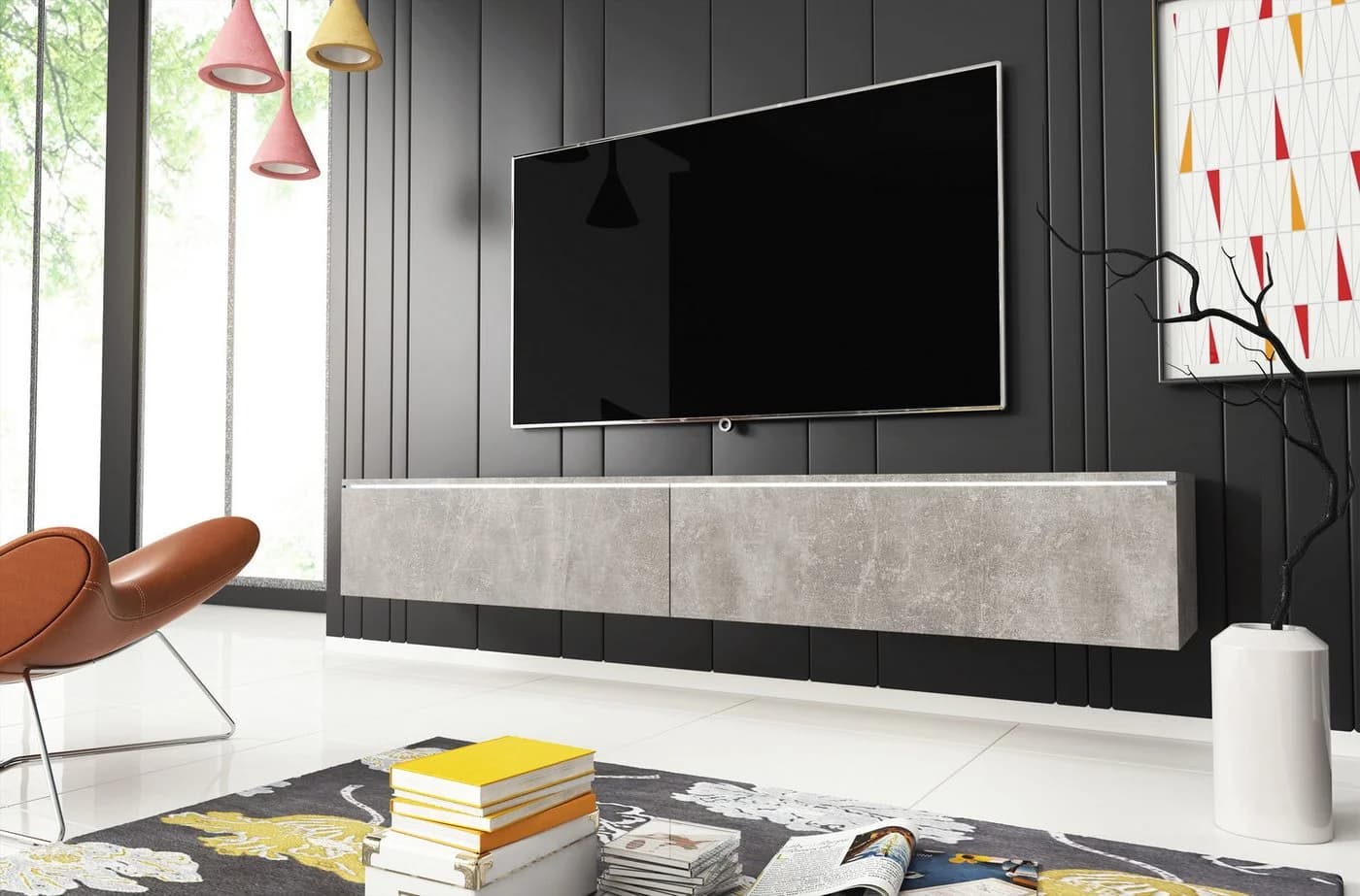 Home affaire Lowboard VERA 180 cm Modernes TV-Board grifflos