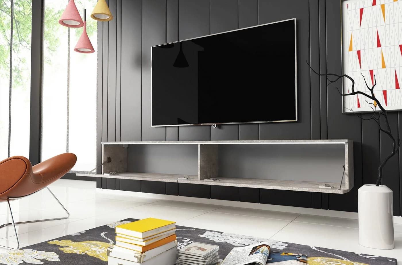 Home affaire Lowboard VERA 180 cm Modernes TV-Board grifflos - Bild 5