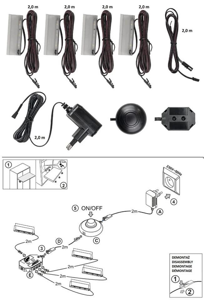 HOME AFFAIRE Sideboard VERA Weiß Hochglanz Eiche Push-to-Open - Bild 4