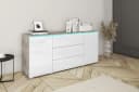 Sideboard HOME AFFAIRE VERA Grifflos Grau Weiss Hochglanz Bild 2