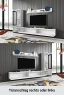 Home Affaire Wohnwand Vera Set Weiß Matt/Hochglanz mit LED Bild 1