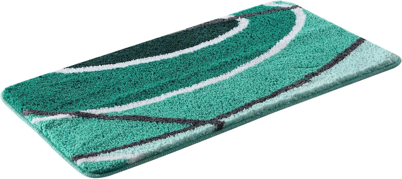 my home Badematte Juna mit Muster, Badvorleger, Badezimmer Teppich, Duschvorleger, Höhe 20 mm, rutschhemmend beschichtet, strapazierfähig, Polyester, rechteckig, besonders weich, Design, Badematten, Badteppich - Bild 3