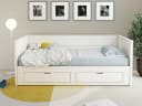 Daybed OTTO HOME Leorben Weiß Massivholz mit Schubladen Bild 2
