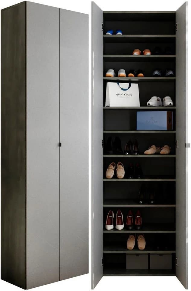 OTTO HOME Schuhschrank Pratiko 2 Türen Grau Steinfarben - Bild 2