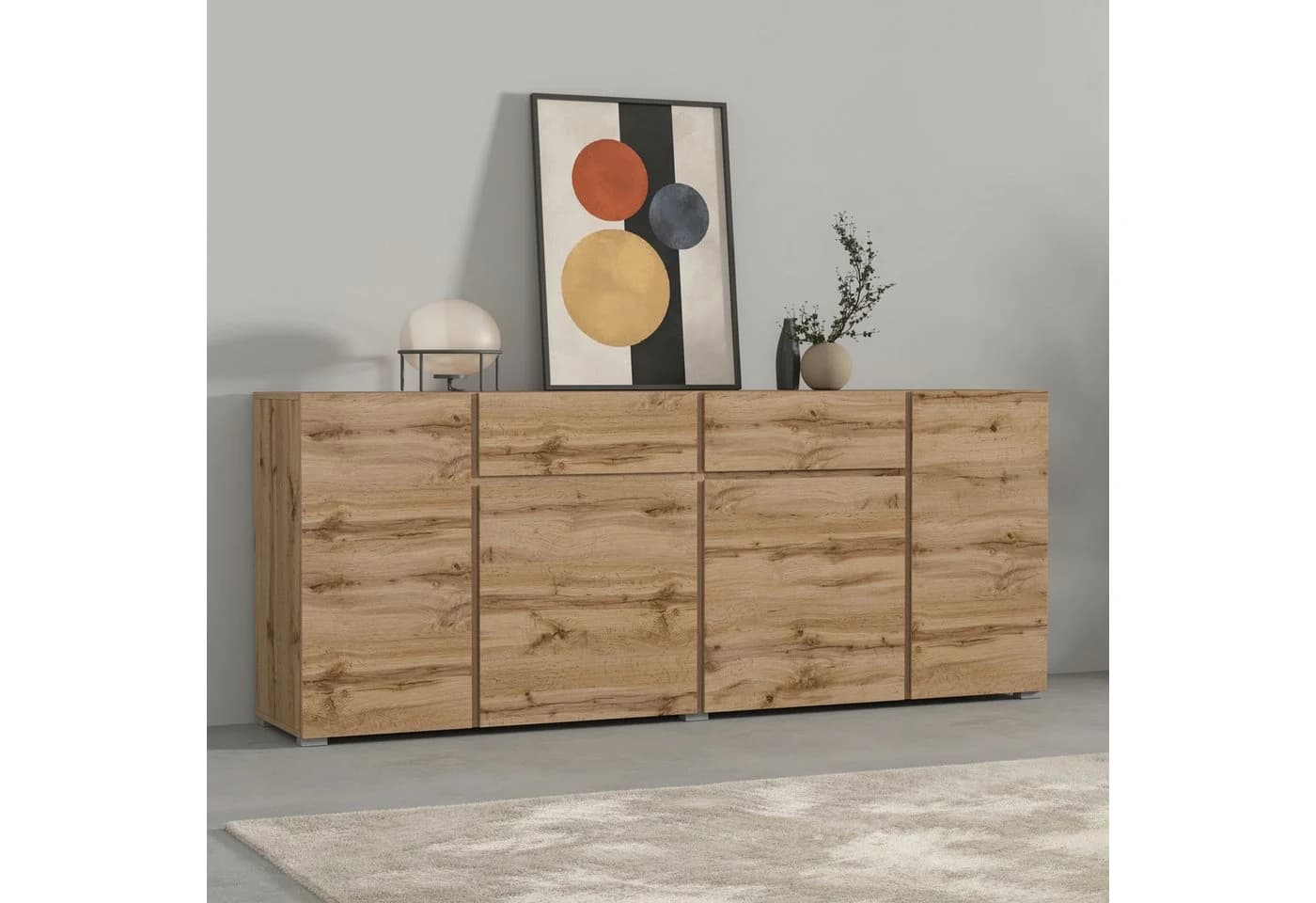 OTTO home Sideboard Metric 4 Türen 2 Schubkästen Modern - Bild 2